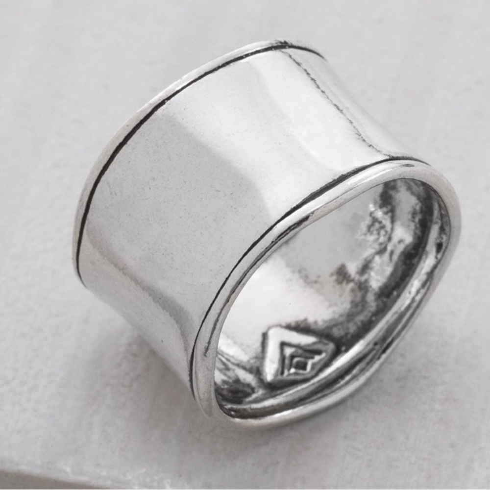 Silpada Hammered Cuff Ring, Sterling Silver, Size 5